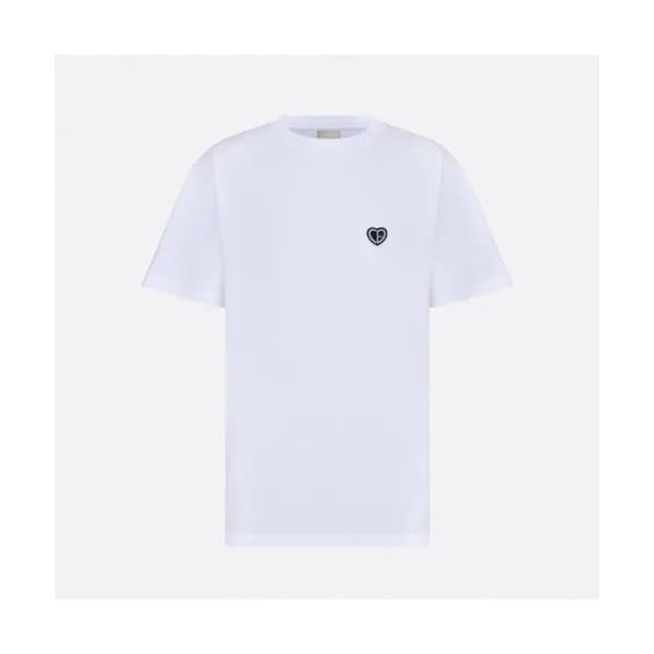 Dior Unisex Casual Crew-neck Short Sleeved Tshirt… - 1