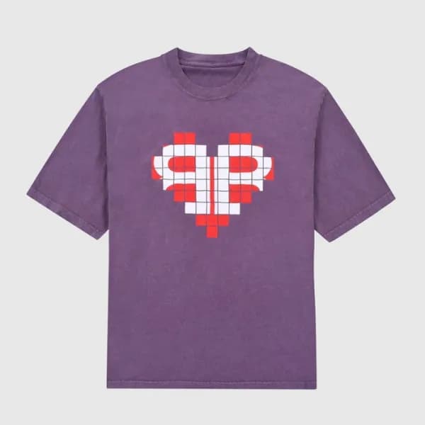 발렌시아가 남성 크루넥 퍼플 반팔티 - Mens Purple Tshirts - bal015… - 1