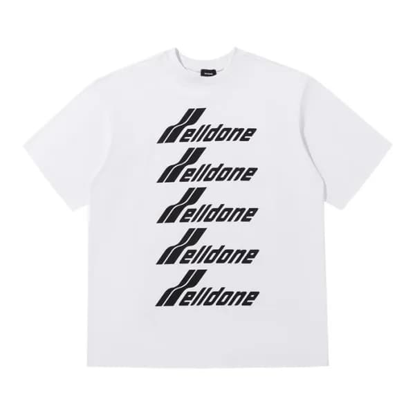 웰던 남/녀 크루넥 화이트 반팔티 - Unisex White Tshirts - wel00… - 1