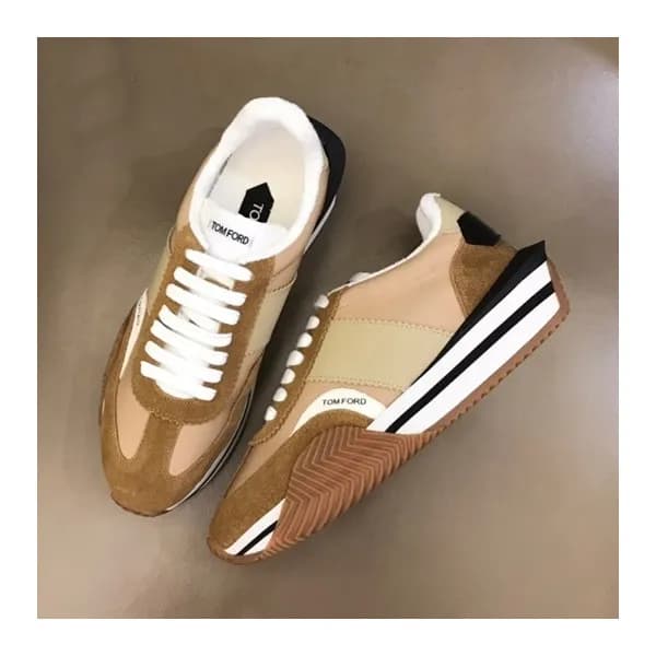 톰포드 남성 캐쥬얼 카멜 스니커즈 - Mens Camel Sneakers - tof005x - 1