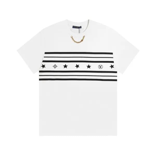 루이비통 남성 화이트 크루넥 반팔티 - Mens White Tshirts - lou0500… - 1