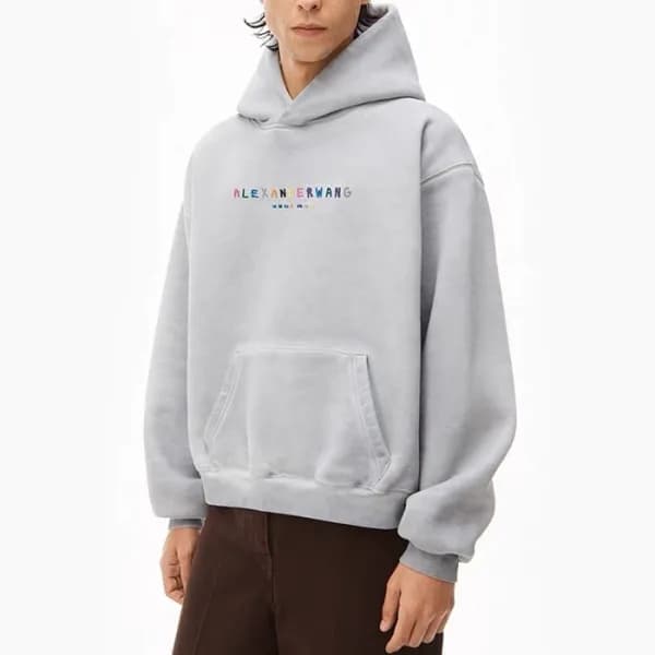 알렉산더왕 남성 캐쥬얼 그레이 후드티 - Alexander wang Mens Gray Ho… - 1