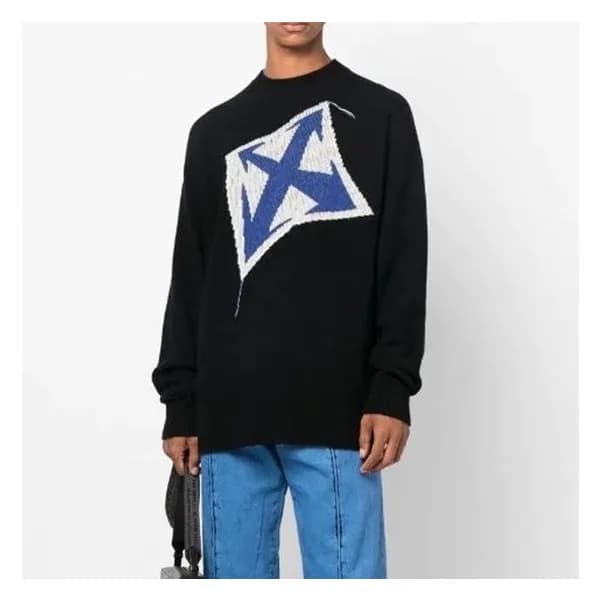오프화이트 남성 블랙 니트 - Off-white Mens Black Knits - off0… - 1