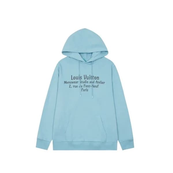 루이비통 남자 블루 후드티 - Louis vuitton Mens Blue Hoodie - … - 1