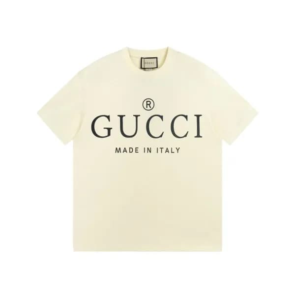 구찌 남/녀 아이보리 크루넥 반팔티 - Gucci Unisex Ivory Short sle… - 1