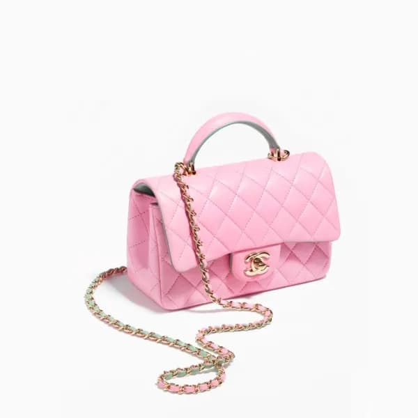 샤넬 여성 핑크 탑핸들 - Chanel Womens Pink Top Handle - ch4… - 1