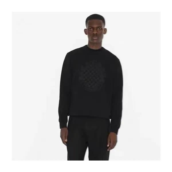 버버리 남성 크루넥 블랙 맨투맨 - Burberry Mens Black Tshirts - … - 1