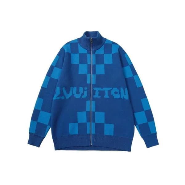루이비통 남성 블루 터틀넥 니트 - Louis vuitton Mens Blue Sweate… - 1