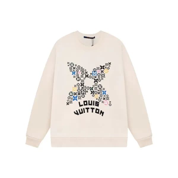 루이비통 남성 모던 아이보리 맨투맨 - Louis vuitton Mens Ivory Tsh… - 1