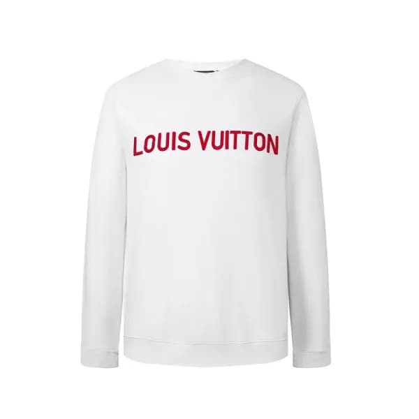루이비통 남성 모던 화이트 맨투맨 - Louis vuitton Mens White Tshi… - 1