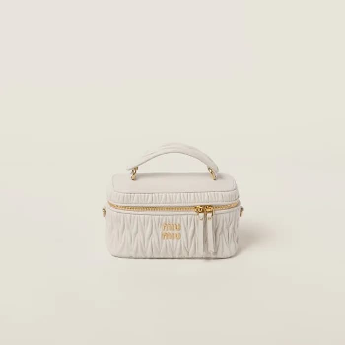 미우미우 여성 마테라쎄 나파 가죽 숄더백 화이트 - Miumiu Womens White S… - 1