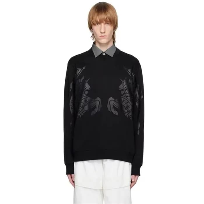 버버리 남성 블랙 맨투맨 - Burberry Mens Black Tshirts - bu3… - 1