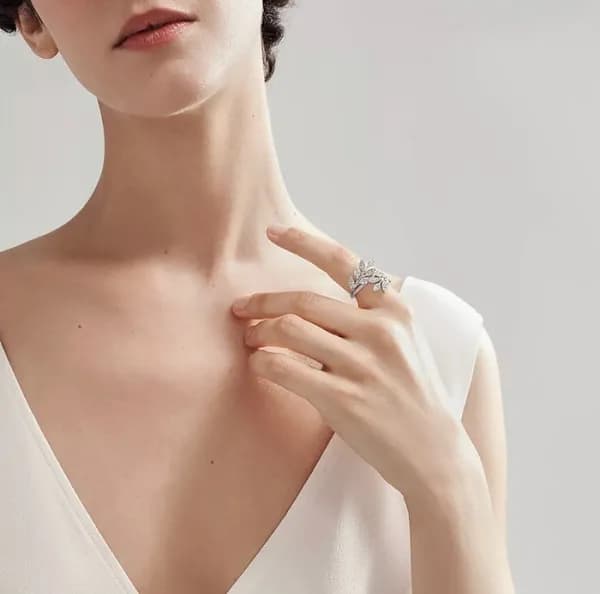 티파니 여성 화이트 골드 반지 - Tiffany Womens White Gold Ring … - 1