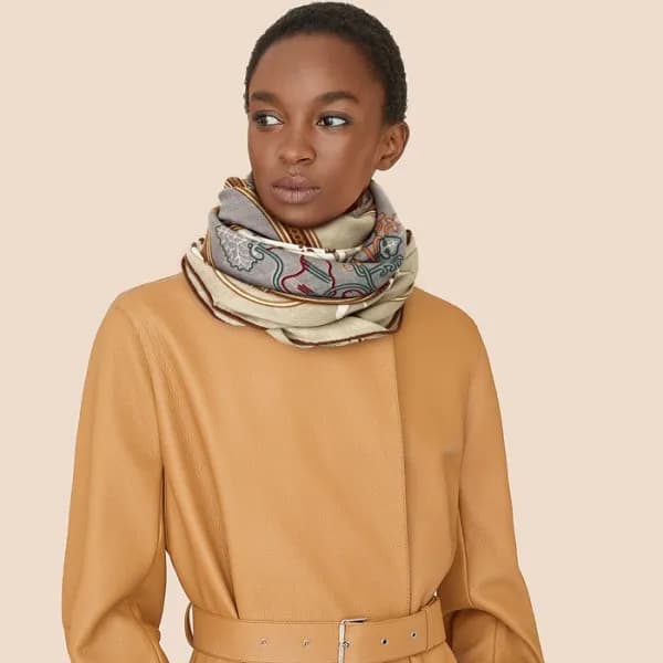 에르메스 여성 베이지 스카프 - Hermes Womens Beige Scarf - he54… - 1