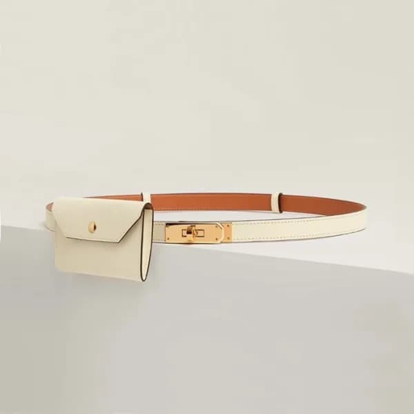 에르메스 여성 켈리 포켓 벨트 - Hermes Womens White Belts - be1… - 1