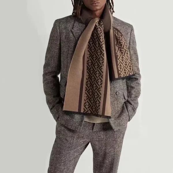 펜디 남성 브라운 머플러 - Fendi Mens Brown Muffler - acc1369… - 1