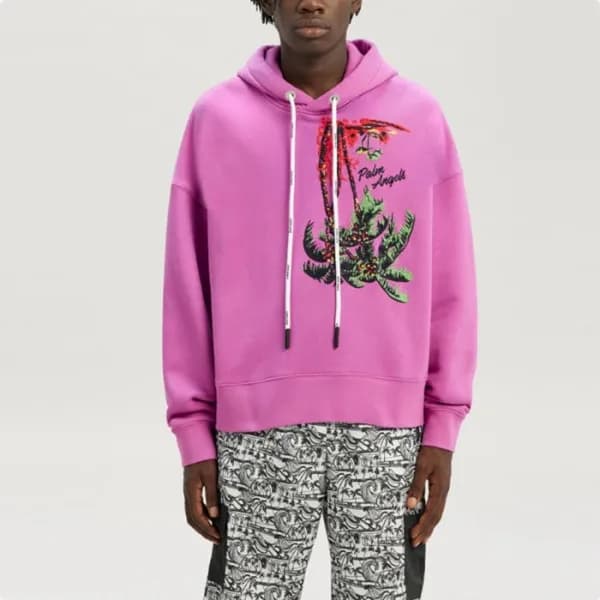 팜 엔젤스 남성 핑크 후드티 - Palm Angels Mens Pink Hoodie - p… - 1