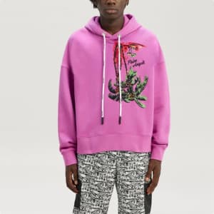 팜 엔젤스 남성 핑크 후드티 - Palm Angels Mens Pink Hoodie - p…