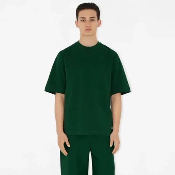 버버리 남성 그린 크루넥 반팔티 - Burberry Mens Green Tshirts - … - 1