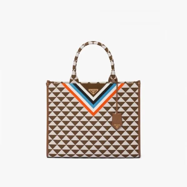 프라다 여성 심볼 자수 토트백 1BA356 - Prada Womens Symbole Tot… - 1