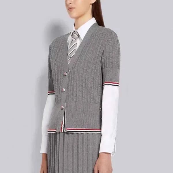 톰브라운 여성 반팔 가디건 - Thom Browne Womens Cardigan - thc… - 1