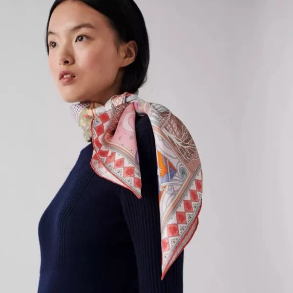 에르메스 여성 레드 스카프 - Hermes Womens Red Scarf - acc2206… - 1