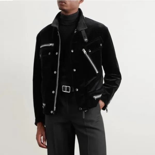 톰포드 남성 가죽 자켓 - Tom Ford Mens Black Jackets - toc15… - 1