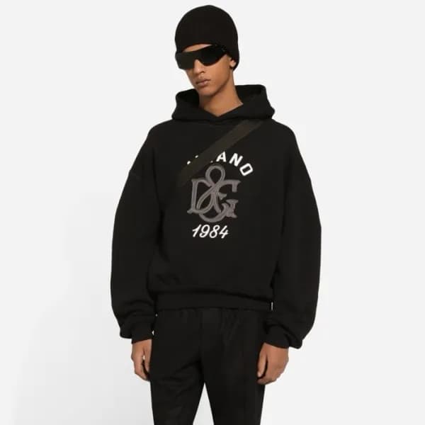 돌체앤가바나 남성 블랙 후디 - Dolce&Gabbana Mens Black Hoodie … - 1