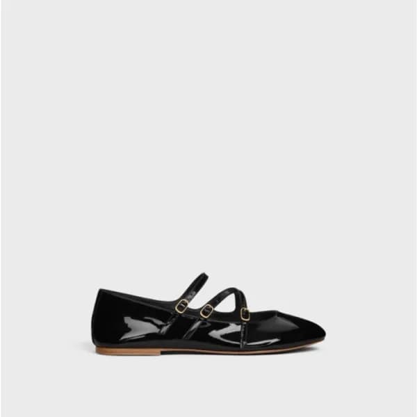 셀린느 여성 레 발레리나 크리스 크로스 베이비스 슈즈 - Celine Womens Les … - 1