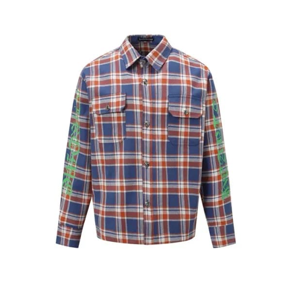 크롬하츠 남성 체크 셔츠 - Chrom hearts Mens Flanner Shirts -… - 1