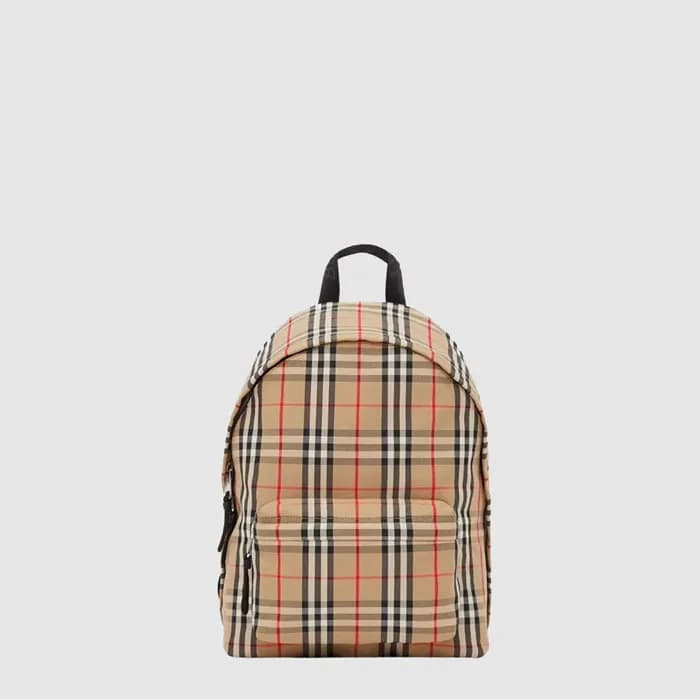 버버리 남성 빈티지 체크 나일론 백팩 - Burberry Mens Vintage Check… - 1