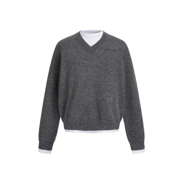 미우미우 남/녀 브이넥 니트웨어 - Miumiu Unisex V-neck Knitwear … - 1