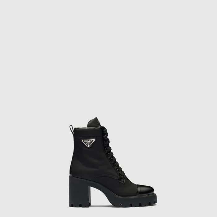 프라다 여성 리나일론 가죽 부티 - Prada Womens Re-Nylon Leather … - 1