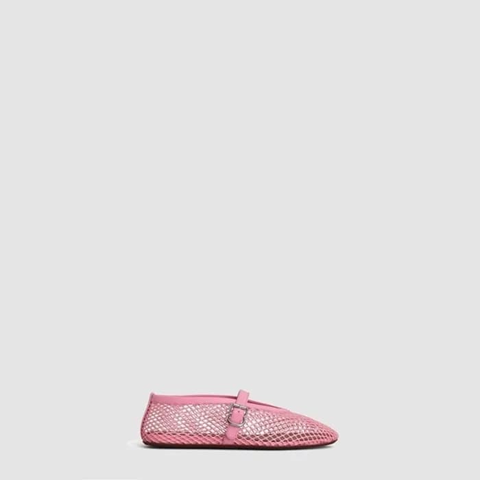 알라이아 여성 피시넷 발레 플랫 슈즈 - Alaia Womens Fishnet Ballet… - 1