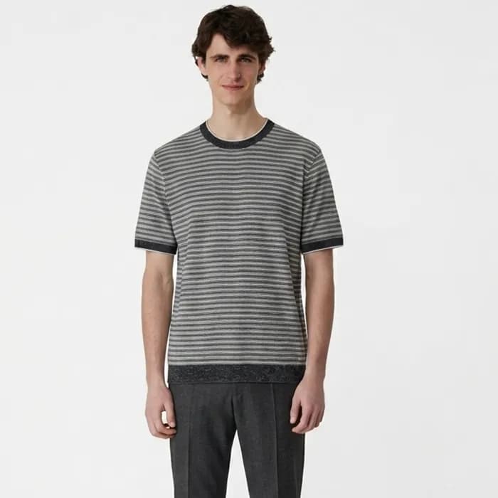 로로피아나 남성 라운드 반팔티 - Loro Piana Mens Round Tshirt - … - 1