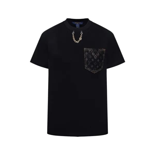루이비통 남성 라운드 반팔티 - Louis vuitton Mens Short-sleeved… - 1