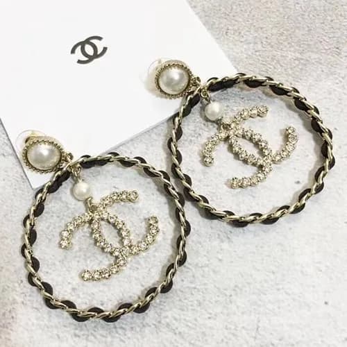 CHANEL White Gold Earring - 샤넬 여성용 18k도금 화이트 골드… - 1