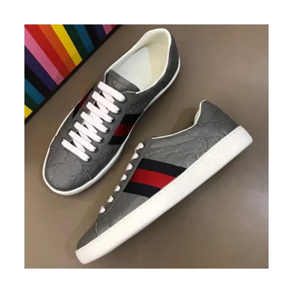 GUCCI 2018 MENS LEATHER SKEAKERS - 구찌 남성 레더 스니커즈 G… - 1