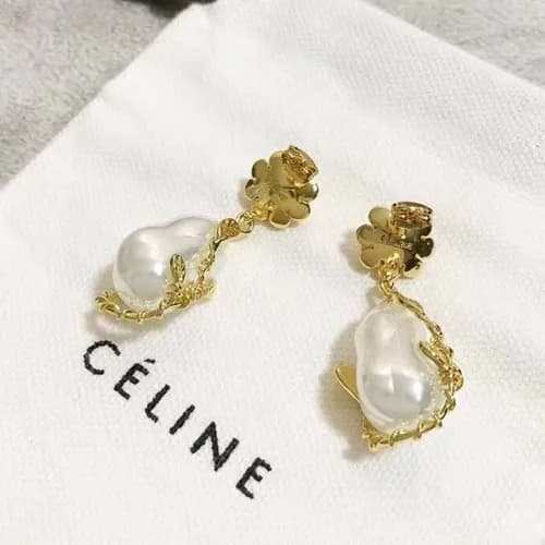 CELINE Yellow Gold Earring - 셀리느 여성용 18k도금 옐로우 골드 … - 1