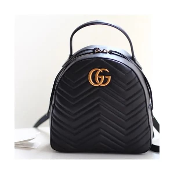 Gucci Marmont Matlase Women Leather Back Pack,22.5… - 1
