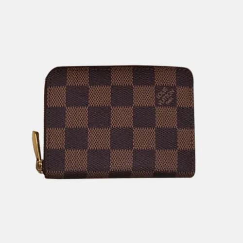 Louis Vuitton 2018 Ladies Damie Canvas Zippy Coin … - 1