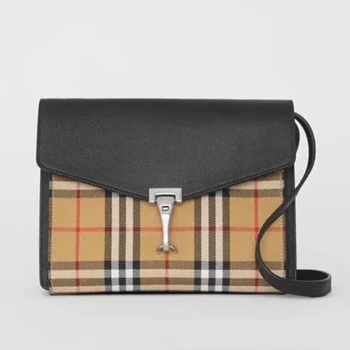 Burberry Mini Leather Vintage Check Cross Bag, 24c… - 1