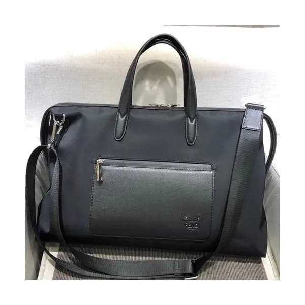 Fendi Leather & Nylon Tote Shoulder Bag ,50CM - 펜디… - 1