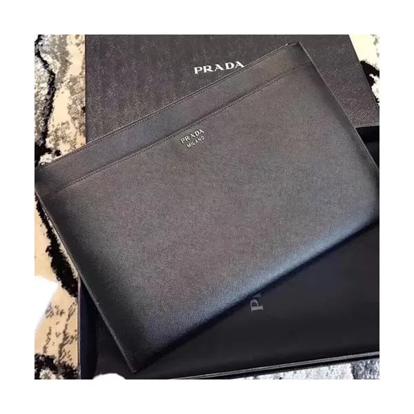 Prada Saffiano Mens Clutch Bag ,36CM - 프라다 사피아노 남성… - 1