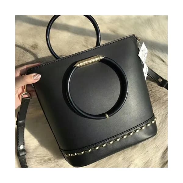 Michael Kors Leather Bucket Tote Shoulder Bag, 22.… - 1