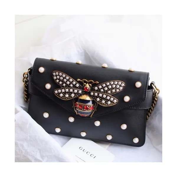 Gucci Brodway Leather Clutch Shoulder Bag ,25CM - … - 1
