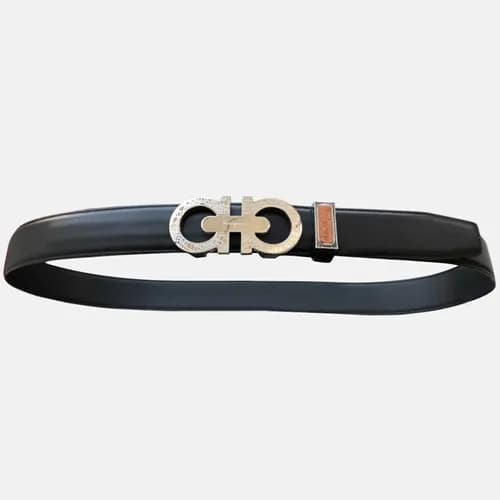 Salvatore Ferragamo 2019 Mens Gancini Buckle Leath… - 1