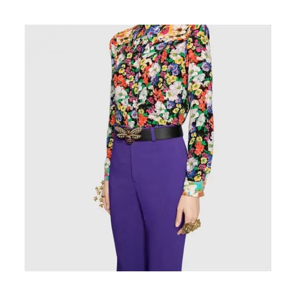 Gucci 2019 Ladies Honeybee Juwel Pearl Buckle Leat… - 1