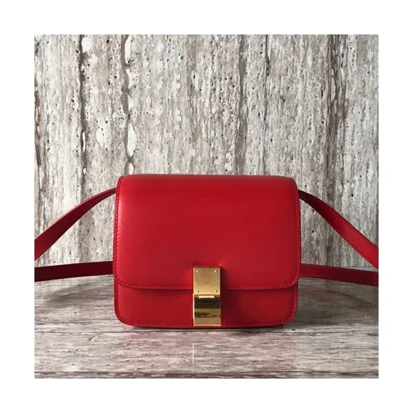 Celine Leather Classic Box Small Shoulder Bag,17CM… - 1