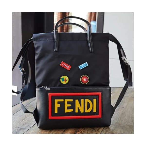 Fendi 2019 Nylon&Leather Back Pack ,42CM - 펜디 2019… - 1